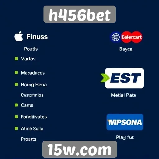 Métodos de pagamento disponíveis no h456bet